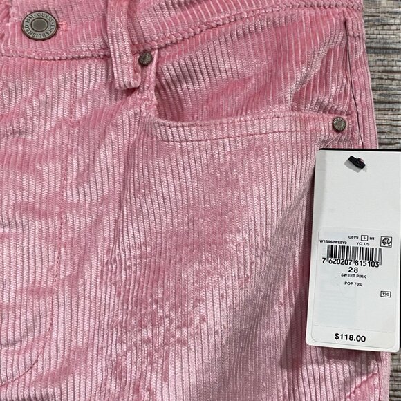 Guess NWT Pink Corduroy Flare Pants | Size 28 | Retro Barbiecore Dream 💖 - Picture 5 of 8